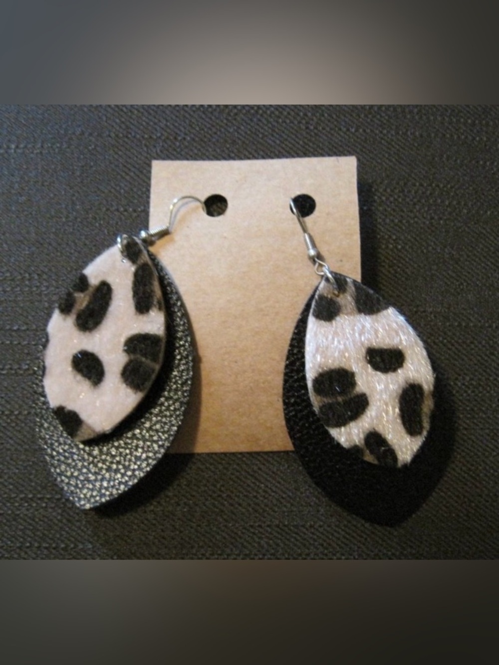 NWT animal print drop earrings.